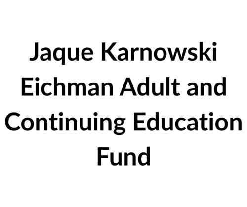 Jaque Karnowski Eichman Adult and Continuing Education Fund